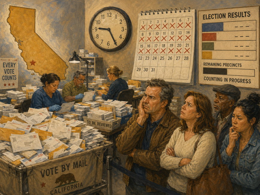 Voting frustration in California's counting room