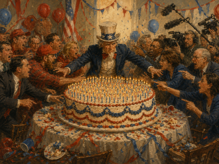 Political chaos at the birthday bash