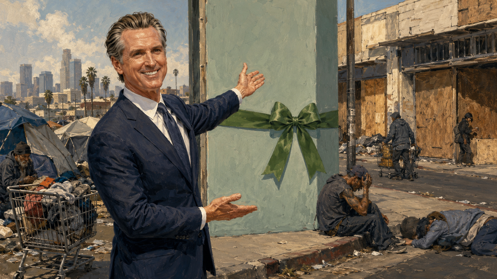 Public gesture amidst urban struggle