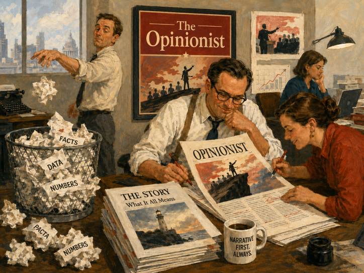 Opinion versus fact in editorial chaos
