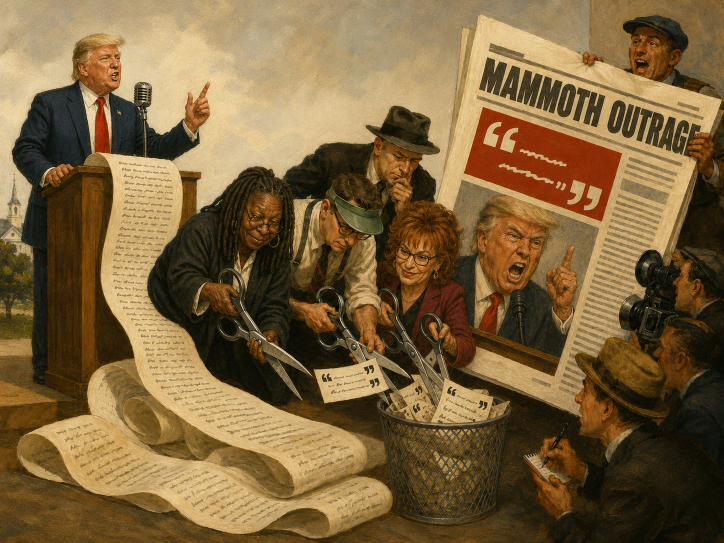 Sensationalizing a politician's words